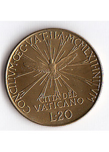 1962 - 20 Lire Vaticano Giovanni XXIII "Concilio" Anno IV Fdc